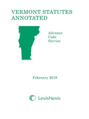 cover image of Vermont Statutes Annotated Advance Code Service
